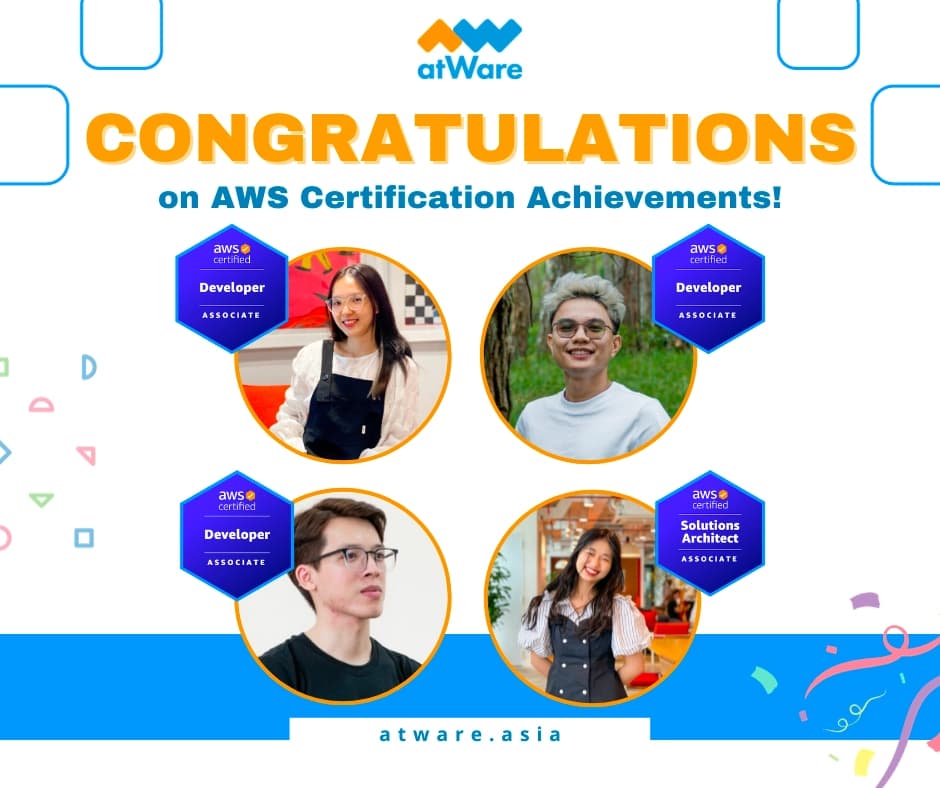 4 atWare Vietnam members get AWS Associates certificate