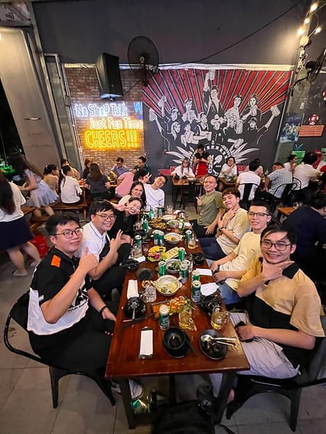 Welcome party for interns