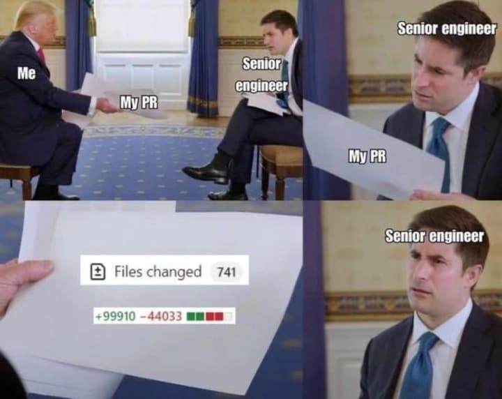 meme: Don't give your colleges a massive pull request
